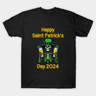 St Patricks Day 2024. Irish Skull Men T-Shirt